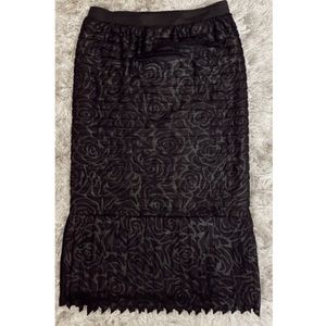 • black rose ruffle skirt
